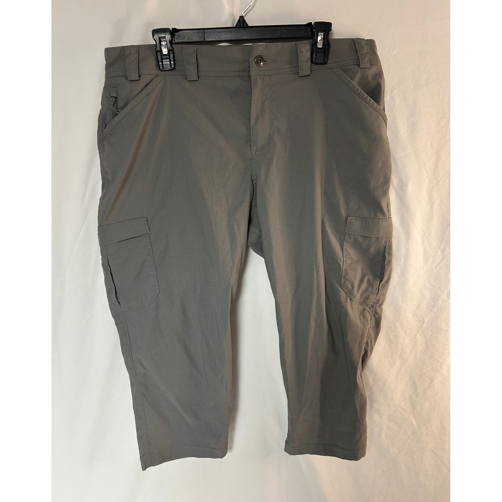 Duluth Trading Co Womens 16 Gray Dry on the Fly Cargo Crop Pants Hiking Outdoor - Picture 10 of 16